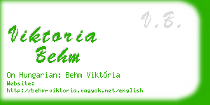 viktoria behm business card